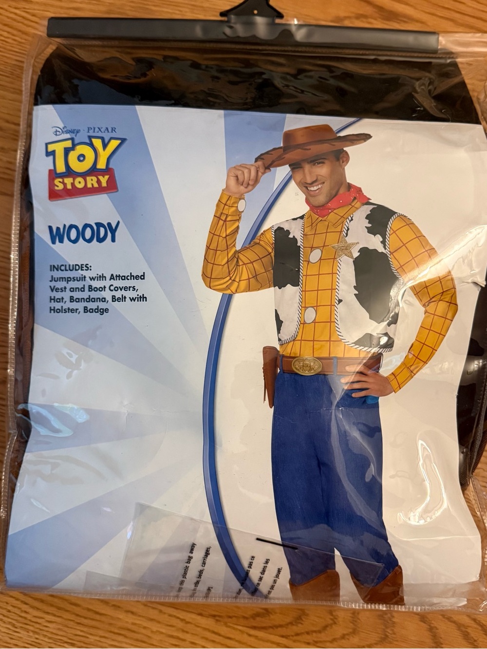 Woody Adult Costume size XL- Yellow, Brown, Black